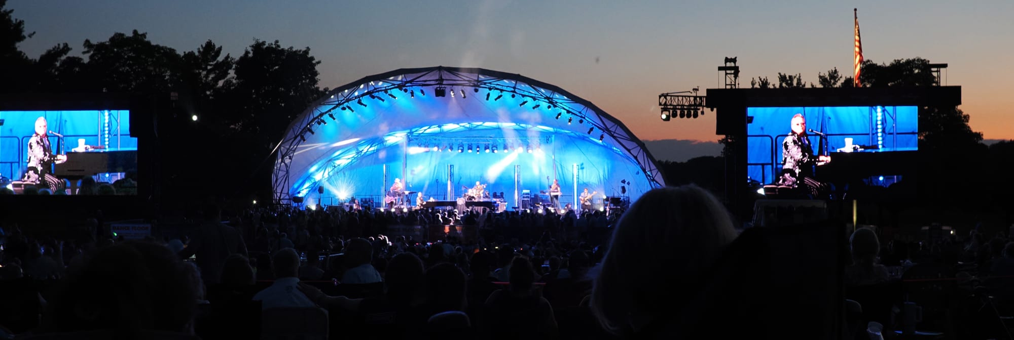 outdoor concert venue at sunset Orlando