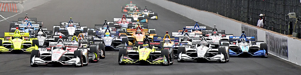 indy cars racing to through the start line Orlando